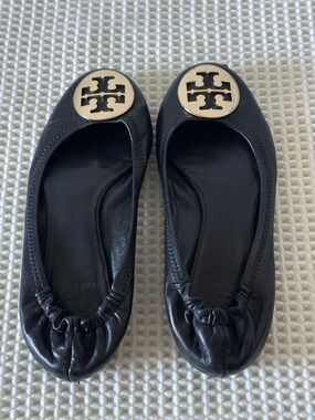 Tory Burch Minnie Leather Travel Ballet Flat
